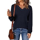 Arach&Cloz Women's Wool Blend Sweaters V Neck Winter Business Casual Outfits Warm Tops 2026