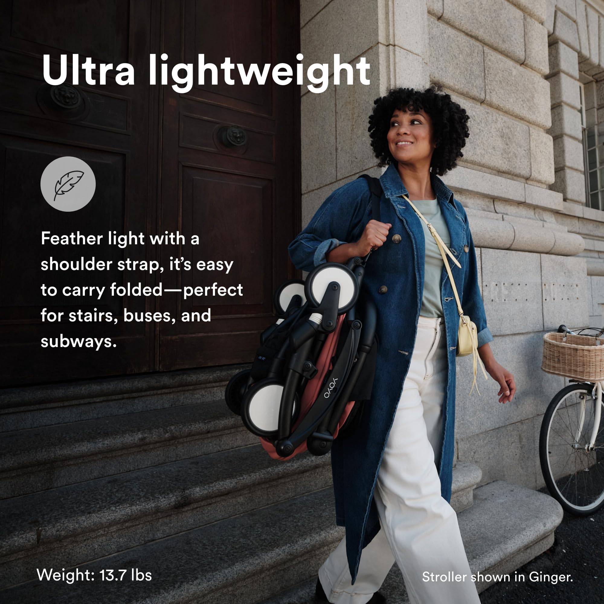 Stokke YOYO3 Stroller from 6 Months - Includes Black Frame, Seat Cushion & Canopy - Folds in & Out in a Flash - Light & Compact - Carry-On Compatible