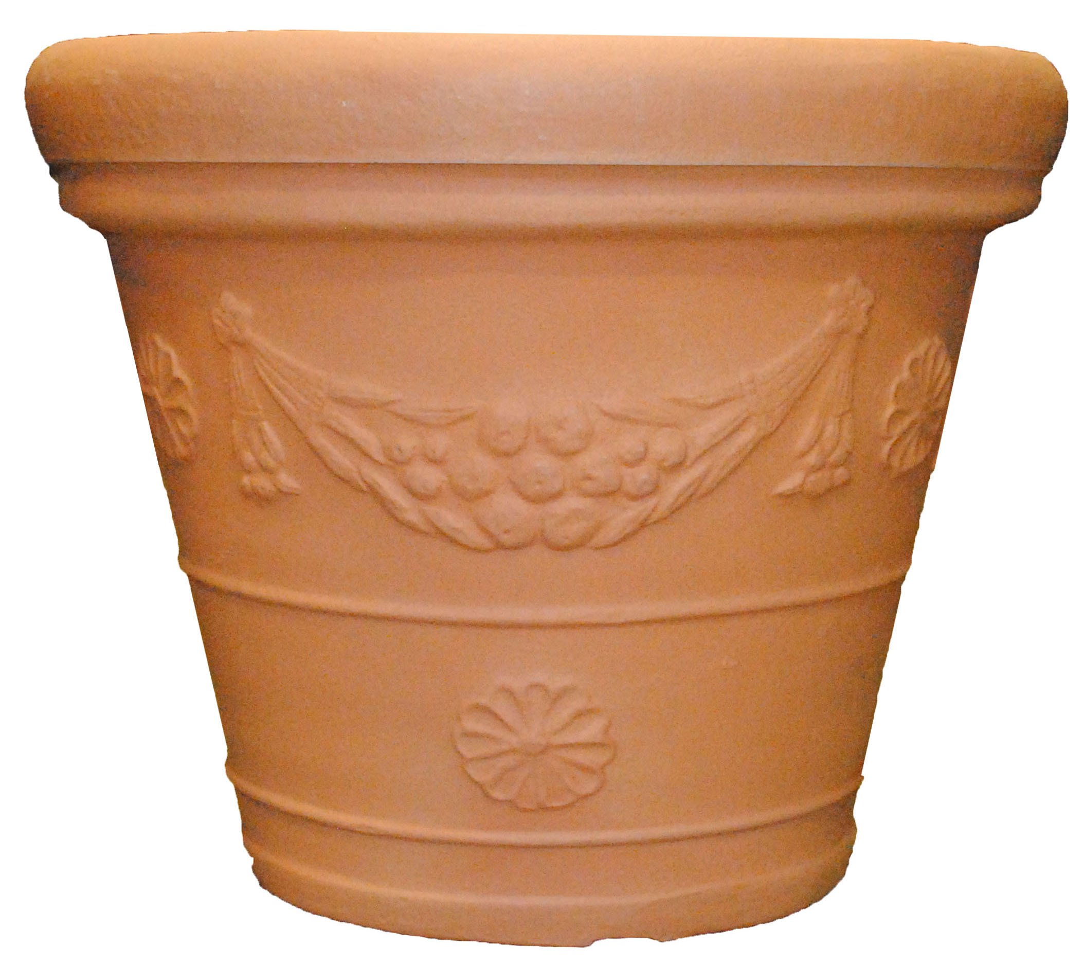 Tusco Products GP26WTC Mediterranean Inspired Garland Garden Planter, 26″, Washed Terra Cotta