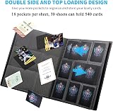 WAIZHIUA 9-Pocket Card Binder 540 Pockets PU Leather 30 Sheet Album view 2