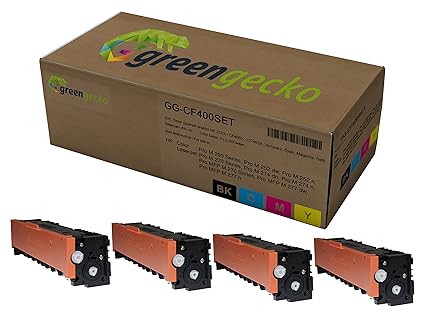 XXL Toner Sparset ersetzt HP 201X / CF400X-CF403X | Druckerpatrone für HP Color Laserjet Pro M252, M274, MFP M277 | Druckerpa