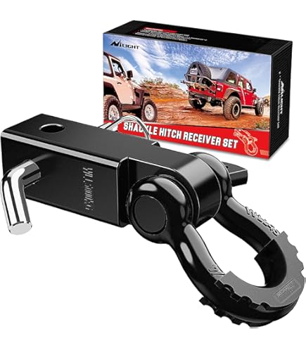 Agency 6 Recovery Shackle Block 2.5" Earth Grey Powder Coat - Hitch Receiver Fits 2.5 Inch Hitch Receivers - Recovery Tow Block - Proudly Made In The USA With US Certified Materials - Foto 3