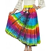 Agan Traders 2026 Long Skirts for Women - Bohemian Tie-dye High Waistband Maxi Skirt - A Line Flared Women's Skirts