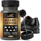 Eagle Sole and Heel Edge Dressing Black &ndash; High Gloss Shoe Polish for Leather Soles &amp; Heels &ndash; Protective Liquid Edge Dye with Built-In Applicator &ndash; Restores Worn Edges (4oz)