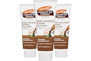 PALMERS Palmer's Coconut Oil Formula Coconut Sugar Facial Scrub Exfoliator, 3.17 Ounces (Pack of 3)