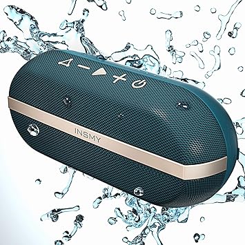 INSMY Bluetooth Speaker with IPX7 waterproof floating design for kayaking