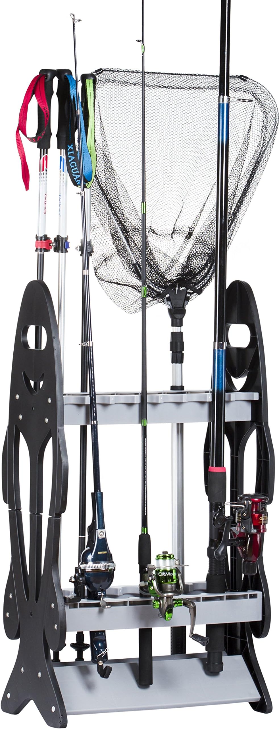 Wealers 16 Fishing Rod Holder Storage Rack Fishing Pole Stand Garage Organizer Space Saver, Designed to Holds Any Type Rod Hiking Sticks Will Keep It Steady