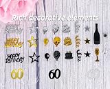Giftota 60th Birthday Confetti Gold Black 60th Anniversary 30g Festive Decor view 2