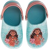 Josmo Kids Moana Clog Sandal Waterproof Slip-On Slides for Girls - Moana and Pua Closed Toe Clogs with Backstrap (Sizes 5-10 Toddlers / 11-12 Little Kids)