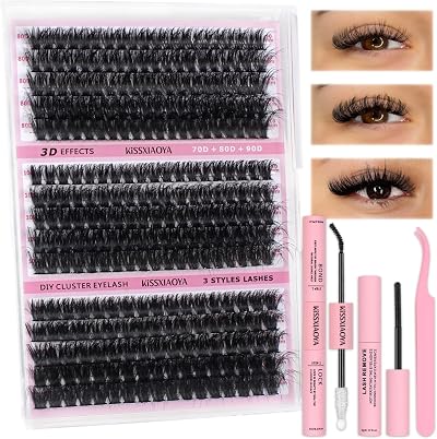 LYMYBETY Cluster Eyelash Kit 70 80 90 10-18mm
