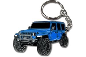 FOUR WHEEL BEAST Jeep Wrangler Keychain - Officially Licensed Jeep Rubicon Accessories JL Key Chain JKU 2024 2023
