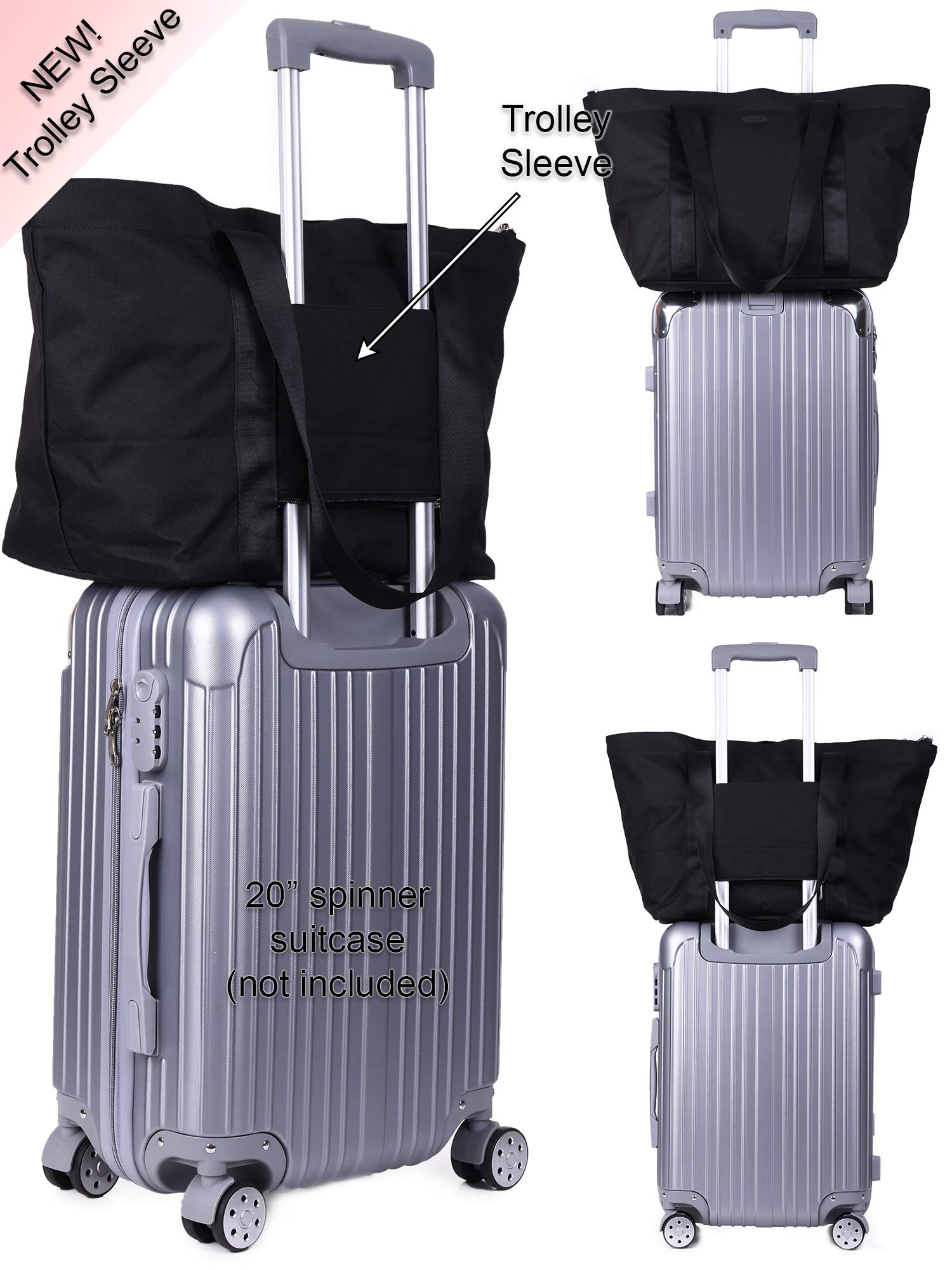 travel tote bag with trolley sleeve