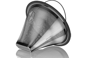 HEXNUB Reusable #4 Coffee Filter for Technivorm Moccamaster KBGV, KBT - Stainless Steel Mesh, Durable Metal Filter for sustainable Brewing