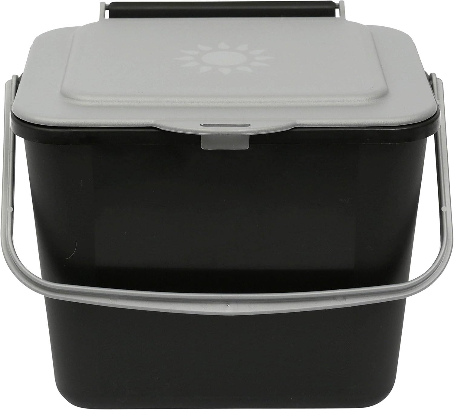 Easy Eco Black & Silver Grey Kitchen Compost Caddy/Food Recycling Waste Bin - 5 Litre (5L) - Image 3