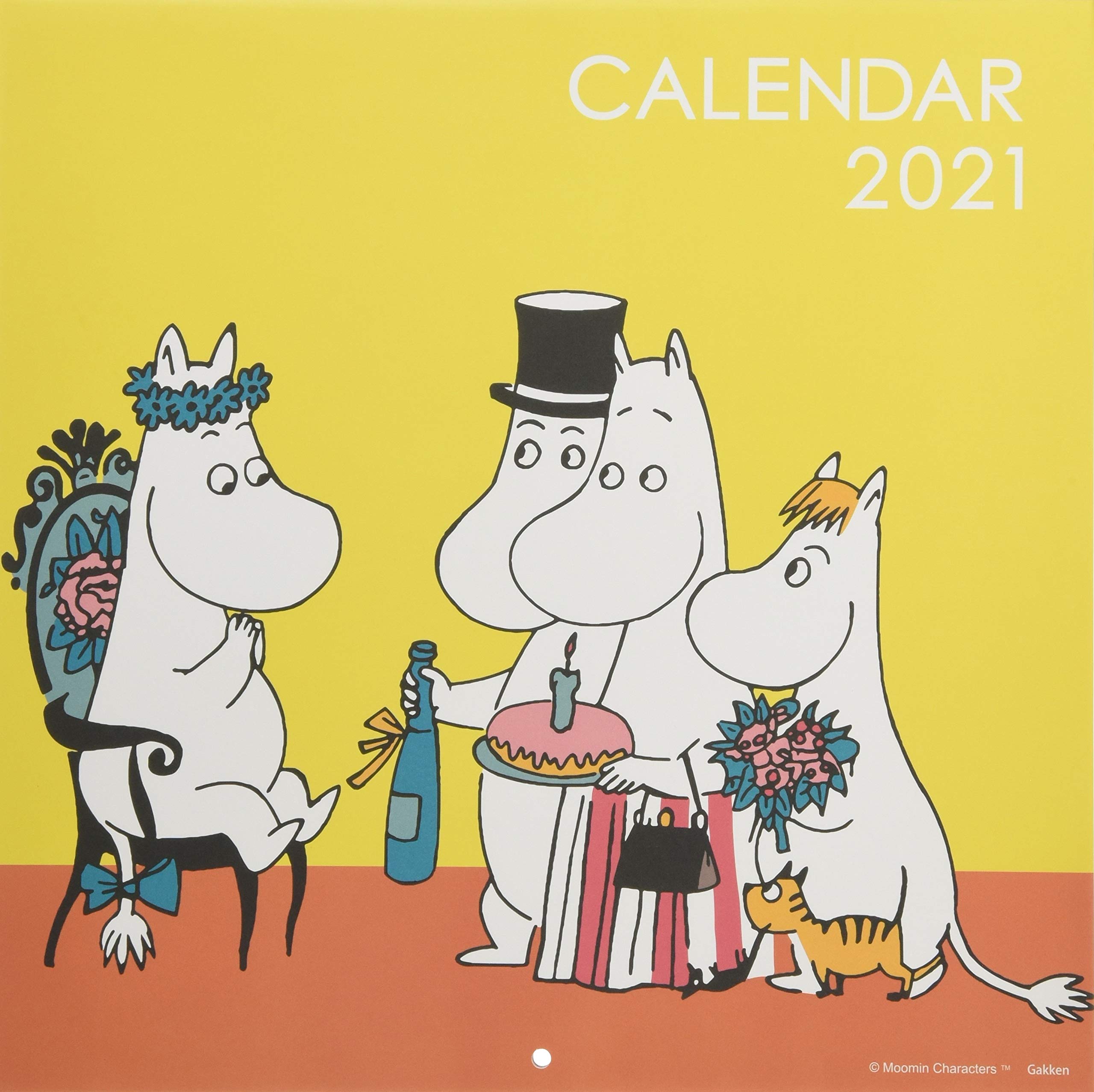 Amazon Co Jp ムーミン壁掛けカレンダー カラフルスクエアタイプ カレンダー 学研カレンダー トーべ ヤンソン 本
