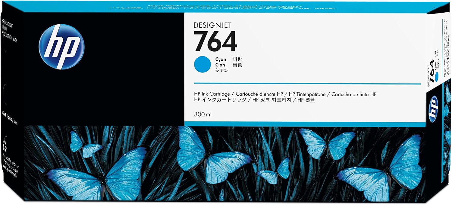 HP C1Q13A Ink Cartridges for DesignJet T3500/T3500 Production eMFP - Cyan - Image 3