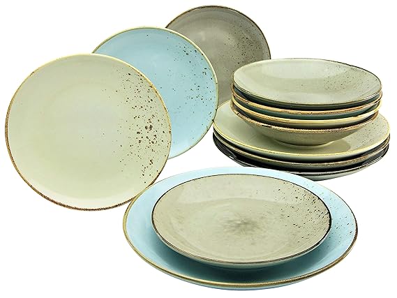 Creatable 20965, Serie Nature Collection SKANDINAVIEN, Geschirrset, Teller Set 12 teilig