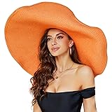 Oversized Beach Straw Hat for Women, Fashion Large