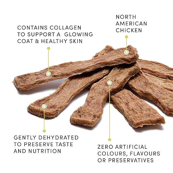 CRUMPS’ NATURALS CHICKEN COLLAGEN JERKY 5.4OZ, DOG TREATS