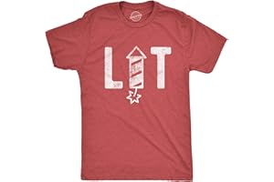 CRAZY DOG T-SHIRTS Mens Firework T Shirts Funny 4th of July Tees Firecracker Graphic Novelty Tees for Guys