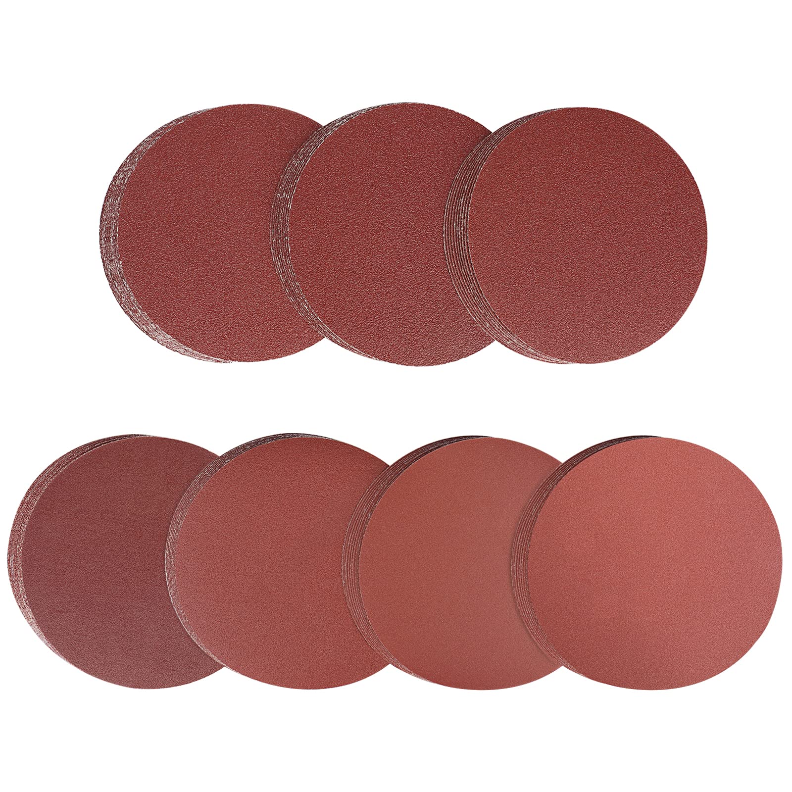 Sruhrak 150mm Sanding Discs 70pcs Mixed Grit (40/60/80/100/120/240/400) Alumina Abrasive for Random Orbital Sander
