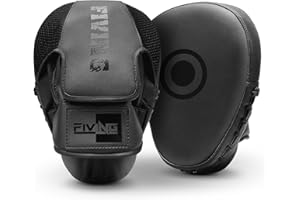 KUANG QUAN Boxing Pads for Men, Women, & Kids, Leather Focus Mitts for Martial Arts, Boxing Training, Curved Punch Mitts for Karate, Kickboxing,Muay Thai, Taekwondo