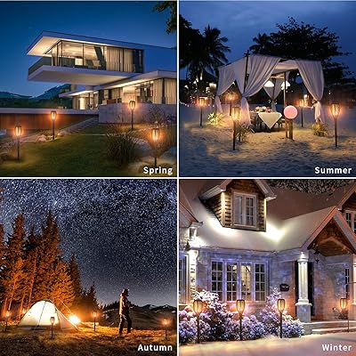 Buy Ruyilam Solar Garden Lights Outdoor 4 Pack Waterproof Solar Flickering Dancing Flame Pathway Lights Dusk To Dawn Auto On Off For Garden Patio Deck Yard Driveway Pathway Online In Turkey B08c51xwvg