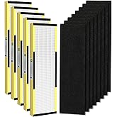 5 Pack FLT4825 HEPA Filter B Replacement with Activated Carbon Pre-Filters Compatible with Guardian Air Purifier AC4825 AC430