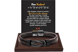 BTYSUN Inspirational Gifts for Men Morse Code Bracelets Mens Bracelets Graduation Gifts for Him Fathers Day Adjustable Leather Bracelet Motivational Birthday Annivesary Jewelry Stocking Stuffers for Men