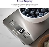 Etekcity Digital Kitchen Scales 5 kg 1 g Stainless Steel Backlit LCD view 4