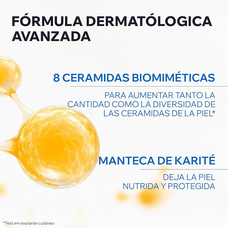 Xemose C8+ Gel de Ducha Para Piel Seca, Con Tendencia Atópica - Calma Para un Confort Duradero - Gel en Aceite Espumoso, Suave y Nutritivo - Cara y Cuerpo - Sin Perfume y Jabón - pH Fisiológico — foto 4 de 8