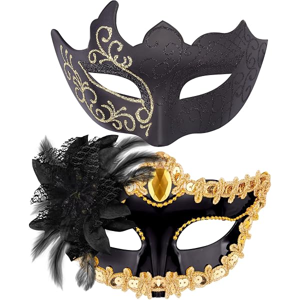 Pack 3 Paires De Masques Vénitiens - Masque De Mascarade Dentelle, élastique Ajustable