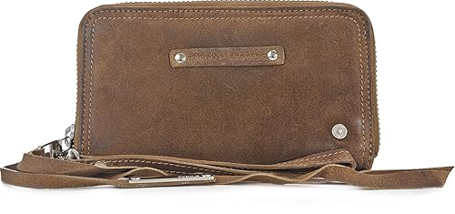 Tyoulip Sisters, Damen Geldbörsen, Börsen, Portemonnaies, Brieftaschen, Leder, Braun, 20,5 x 11 x 4 cm (B x H x T)