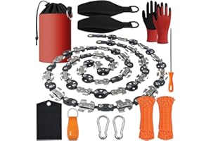 XiaZ High Tree Limb Rope Saw Kit with 2PCS 50FT Paracord, 15 Oz Throw Bag, Gloves & File and Carrying Bag - Portable Hand Cha