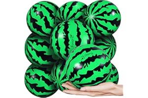 Koogel 8PCS Beach Ball, 6.2 Inches Watermelon Appearance Inflatable Mini Pool Balls for Outdoor Summer Beach Sports Swimming Toys Water Games Kids Hawaiian Party Favors Decorations
