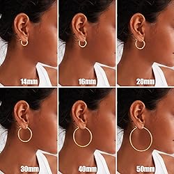 Gacimy 14K Gold Plated Hoop Earrings for Women, 14K