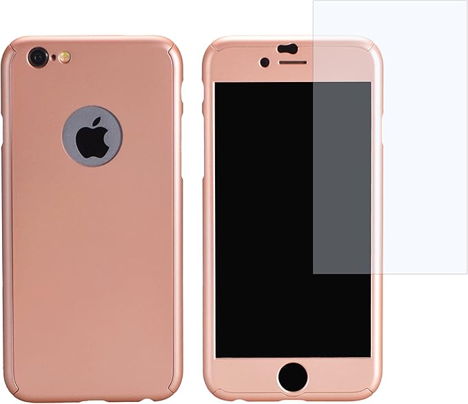 Amazon Com Premium Apple Iphone 6s Plus Iphone 6 Plus Cases Complete Protection Slim Case Incl Glass Screen Protector 9h In Rose Gold