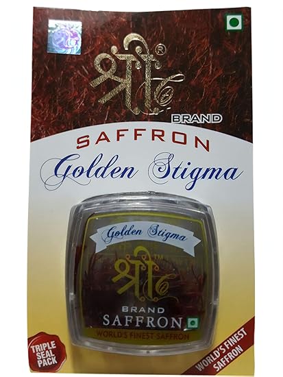 Sri Brand Saffron 1 Gram Pack (Grade A++) (100% Pure Organic & Certified Kashmiri Kesar from Pompore Farm Fields) Finest Kashmiri Mogra Kesar (Pack of 1)