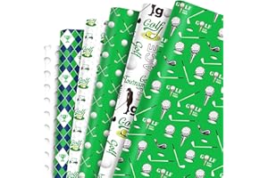 JeVenis 12 PCS Golf Gift Wrap Tissue Paper Decorations for Sports Party Favors Golf Ball Themed Birthday Goodie Gifts Treat W