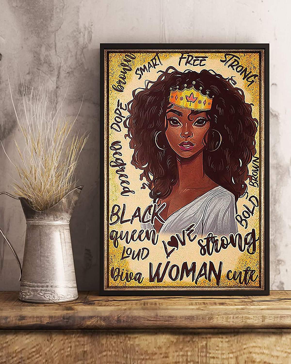 African American Black Queen Crown Love Strong