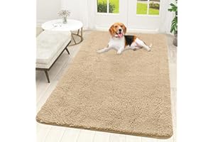 OLANLY Indoor Door Mat, 71"x47" Non-Slip Absorbent, Mud Mat for Dogs Front Doormat, Washable Microfiber Chenille Floor Mat We