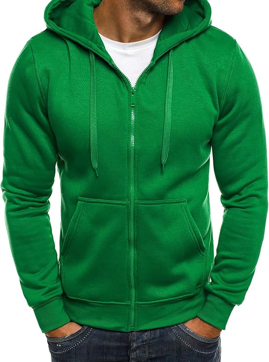 Herren Hoodie Mit Reißverschluss - Sportlicher Kapuzenpullover Für Outdoor & Casual