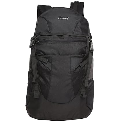 Zwart 32 Ltrs Black School Backpack (RHOMROV-BLK)