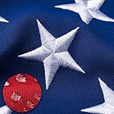American Flag 3x5 Ft Deluxe Water Resistant Series Made From Heavy Duty Super Tough Spun Polyester/Embroidered Stars/Sewn Stripes/Brass Grommets,US/USA Flags Perfect for Outside