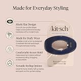 Kitsch Large Flat Claw Clips for Women Blue Orchid Brand New view 4