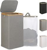 iEGrow 110L Extra Large Laundry Basket with Lid Grey