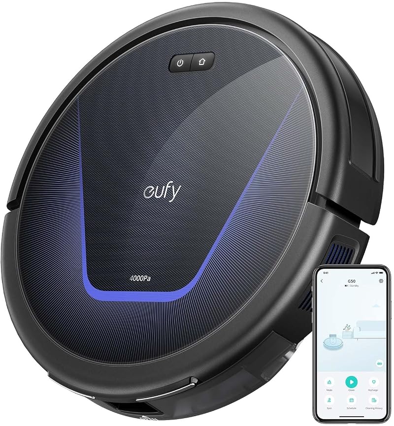 eufy G50 Robot Vacuum Cleaner 4000 Pa Strong Suction Pet Hair Quiet 55 dB