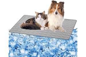 SHEJIZE Dog Cooling Mat, Portable, Washable, Folds for Travel, Keeps Pets Cool in Summer Heat