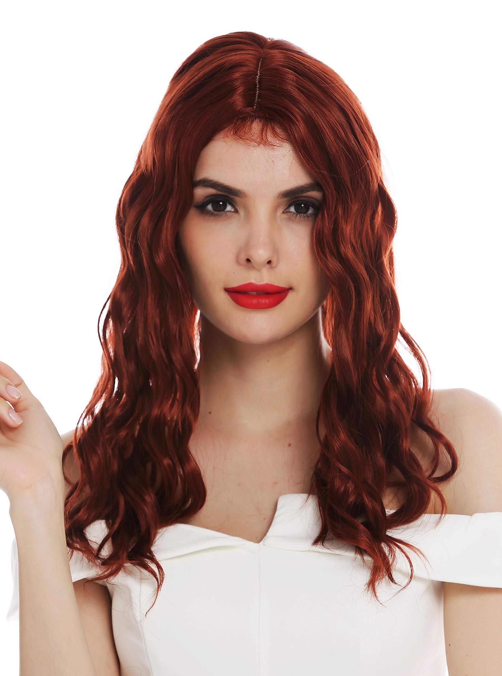 WIG ME UP - VK-9-350 wig women's wig long wavy middle parting with hair line red copper