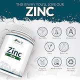 Nu U Nutrition Zinc Tablets 40mg - 365 Vegan Easy Swallow - UK Made view 6